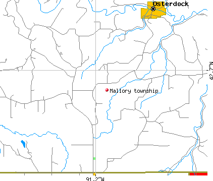 Mallory township, IA map