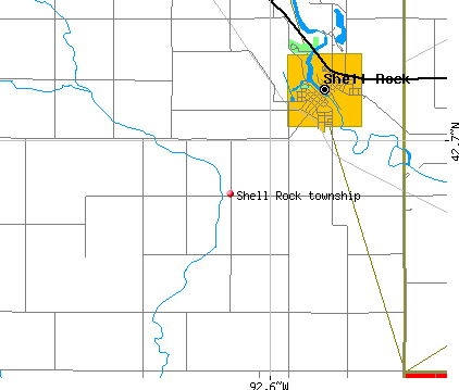Shell Rock township, IA map