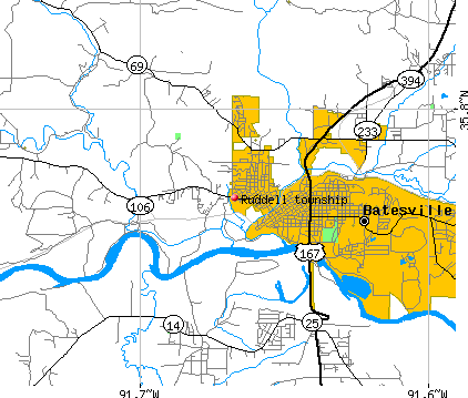 Ruddell township, AR map