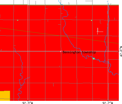 Bennington township, IA map