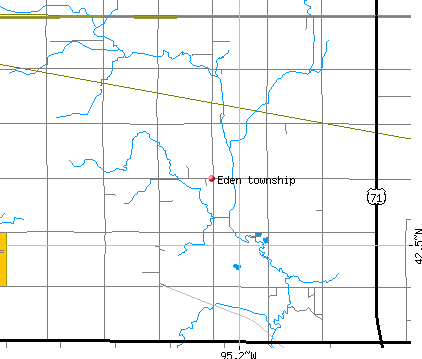 Eden township, IA map