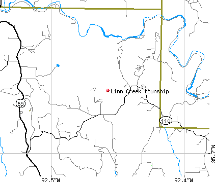 Linn Creek township, AR map