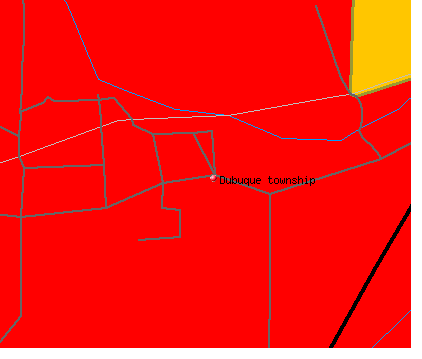Dubuque township, IA map