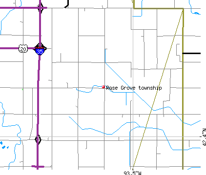 Rose Grove township, IA map