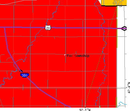 Fox township, IA map