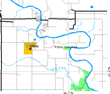 Otho township, IA map