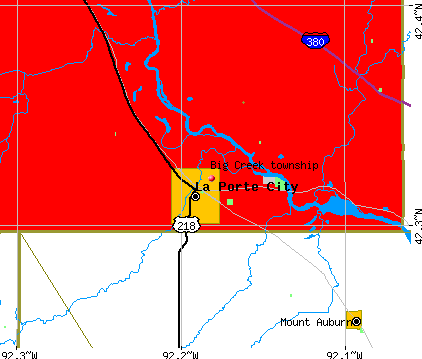 Big Creek township, IA map