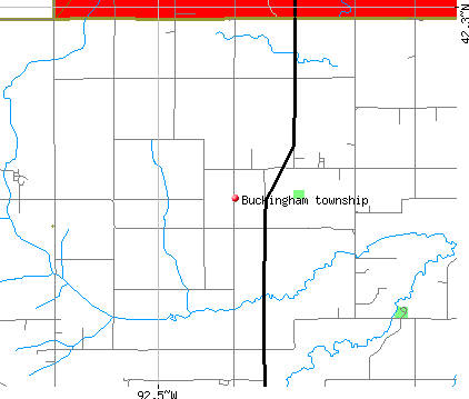 Buckingham township, IA map