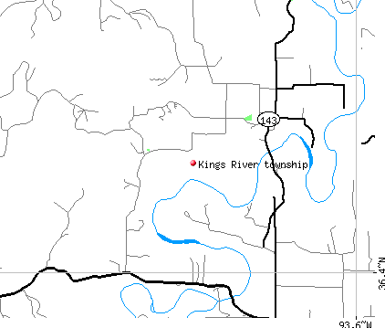 Kings River township, AR map