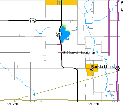 Ellsworth township, IA map