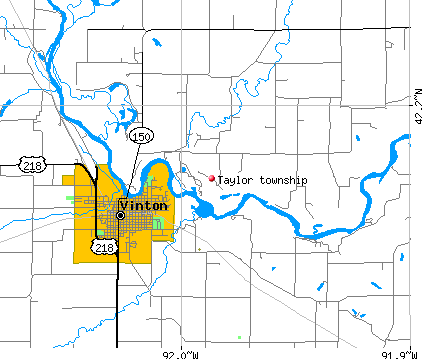 Taylor township, IA map