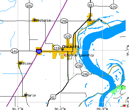 Monroe township, AR map