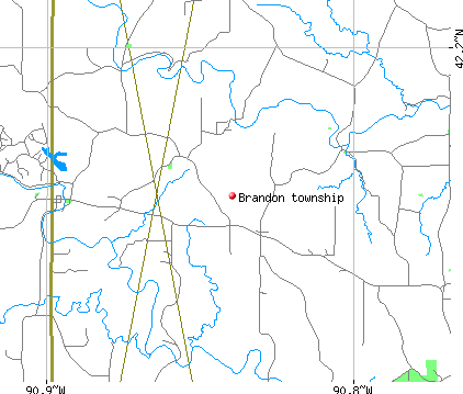 Brandon township, IA map