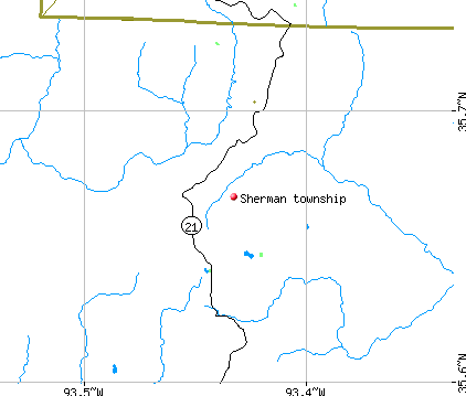 Sherman township, AR map