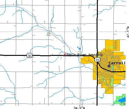 Maple River township, IA map