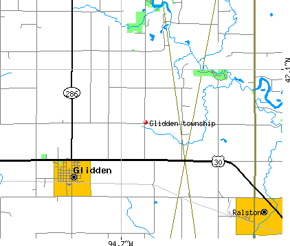Glidden township, IA map