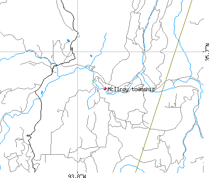 McIlroy township, AR map