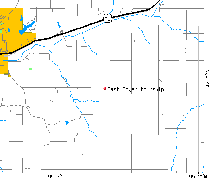 East Boyer township, IA map