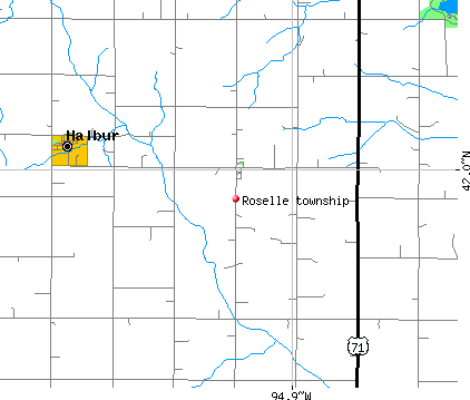 Roselle township, IA map