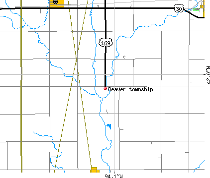 Beaver township, IA map