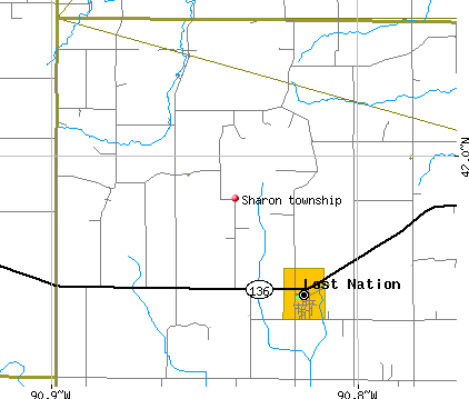 Sharon township, IA map