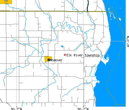 Elk River township, IA map