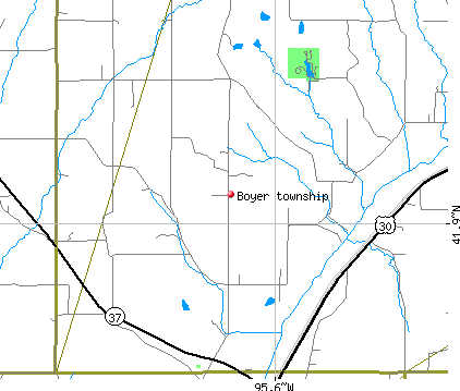 Boyer township, IA map