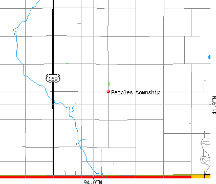 Peoples township, IA map