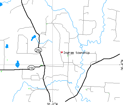 Ingram township, AR map