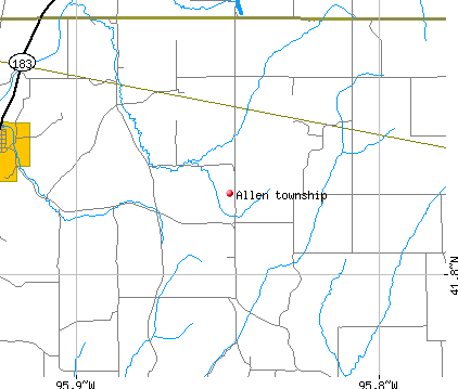 Allen township, IA map
