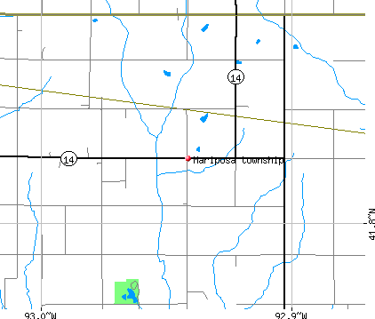 Mariposa township, IA map