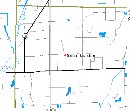 Dobson township, AR map
