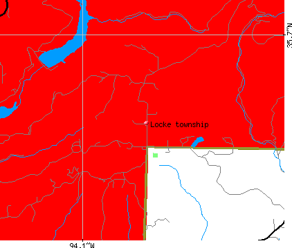 Locke township, AR map