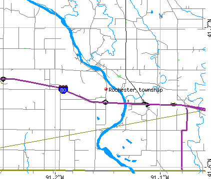 Rochester township, IA map