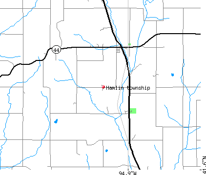 Hamlin township, IA map