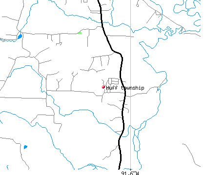 Huff township, AR map