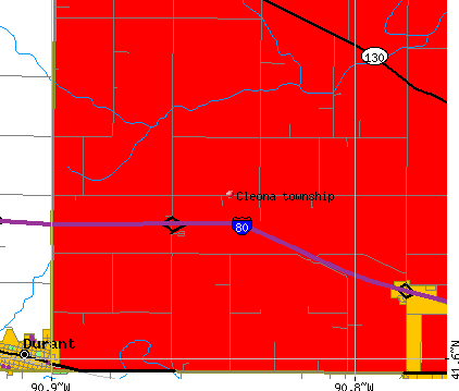 Cleona township, IA map