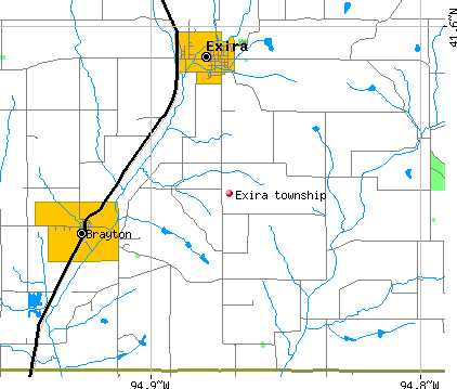 Exira township, IA map