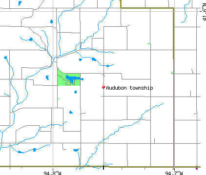 Audubon township, IA map