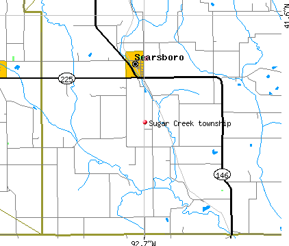 Sugar Creek township, IA map