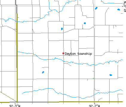 Dayton township, IA map