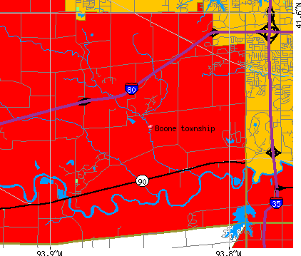 Boone township, IA map