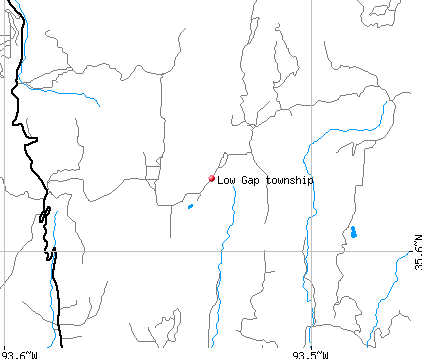 Low Gap township, AR map