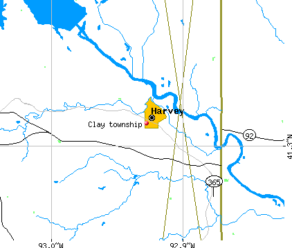 Clay township, IA map