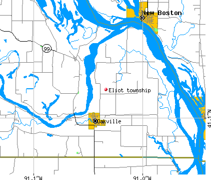Eliot township, IA map
