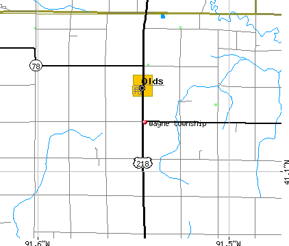 Wayne township, IA map