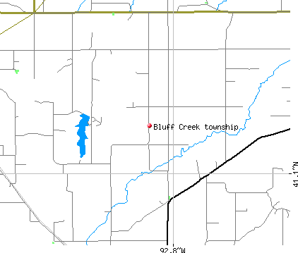 Bluff Creek township, IA map