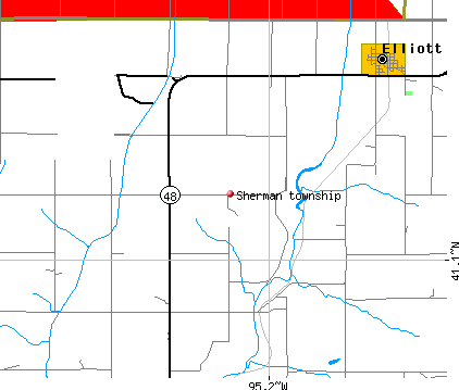 Sherman township, IA map