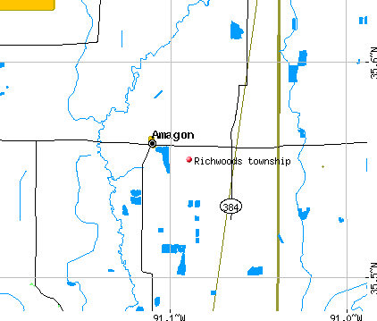 Richwoods township, AR map