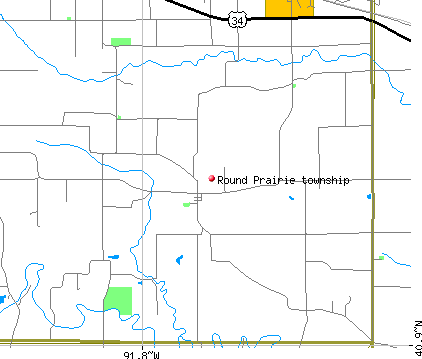 Round Prairie township, IA map